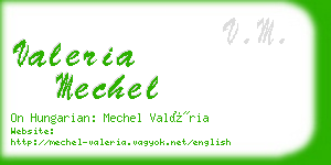 valeria mechel business card